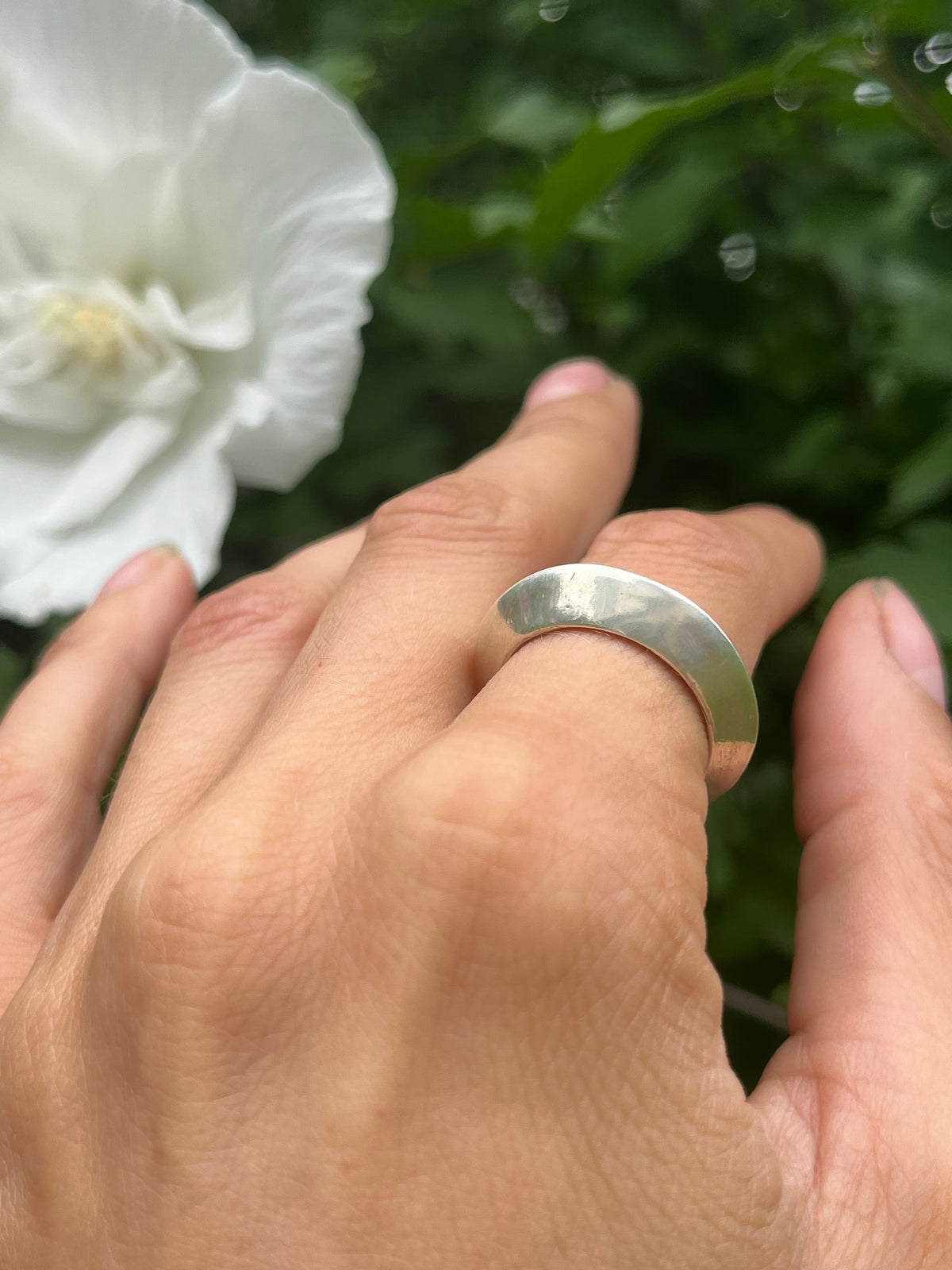 Fine Silver Edge Ring