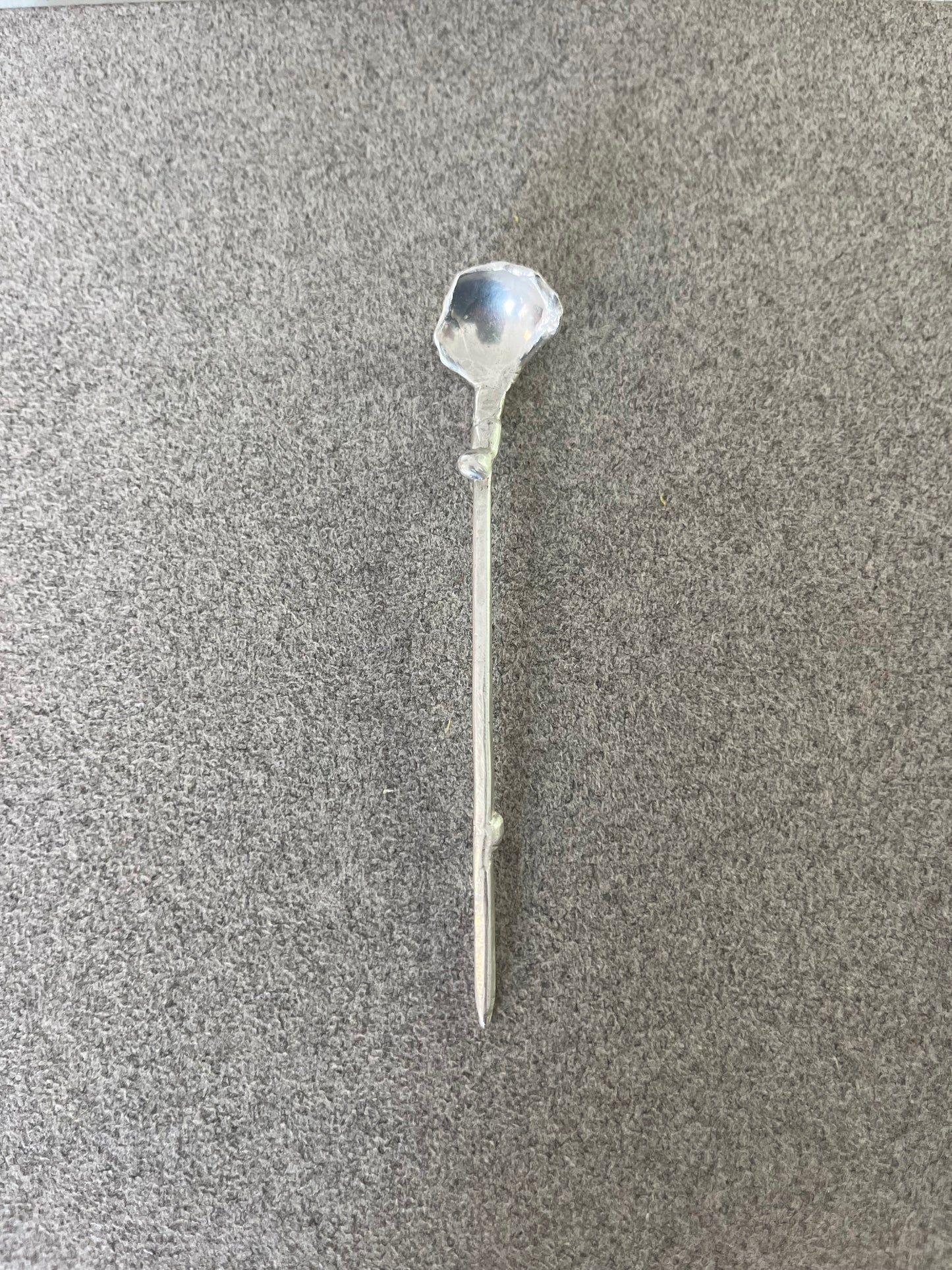 Fine silver salt spoon