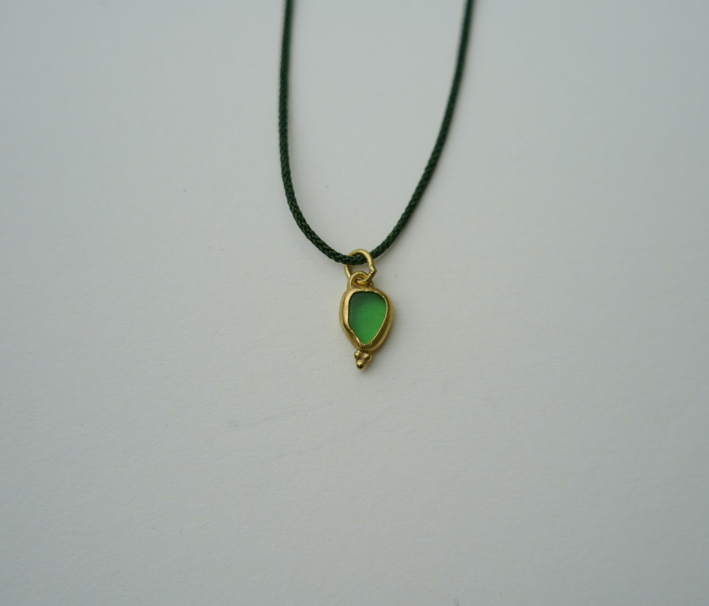 Small Green Seaglass Necklace