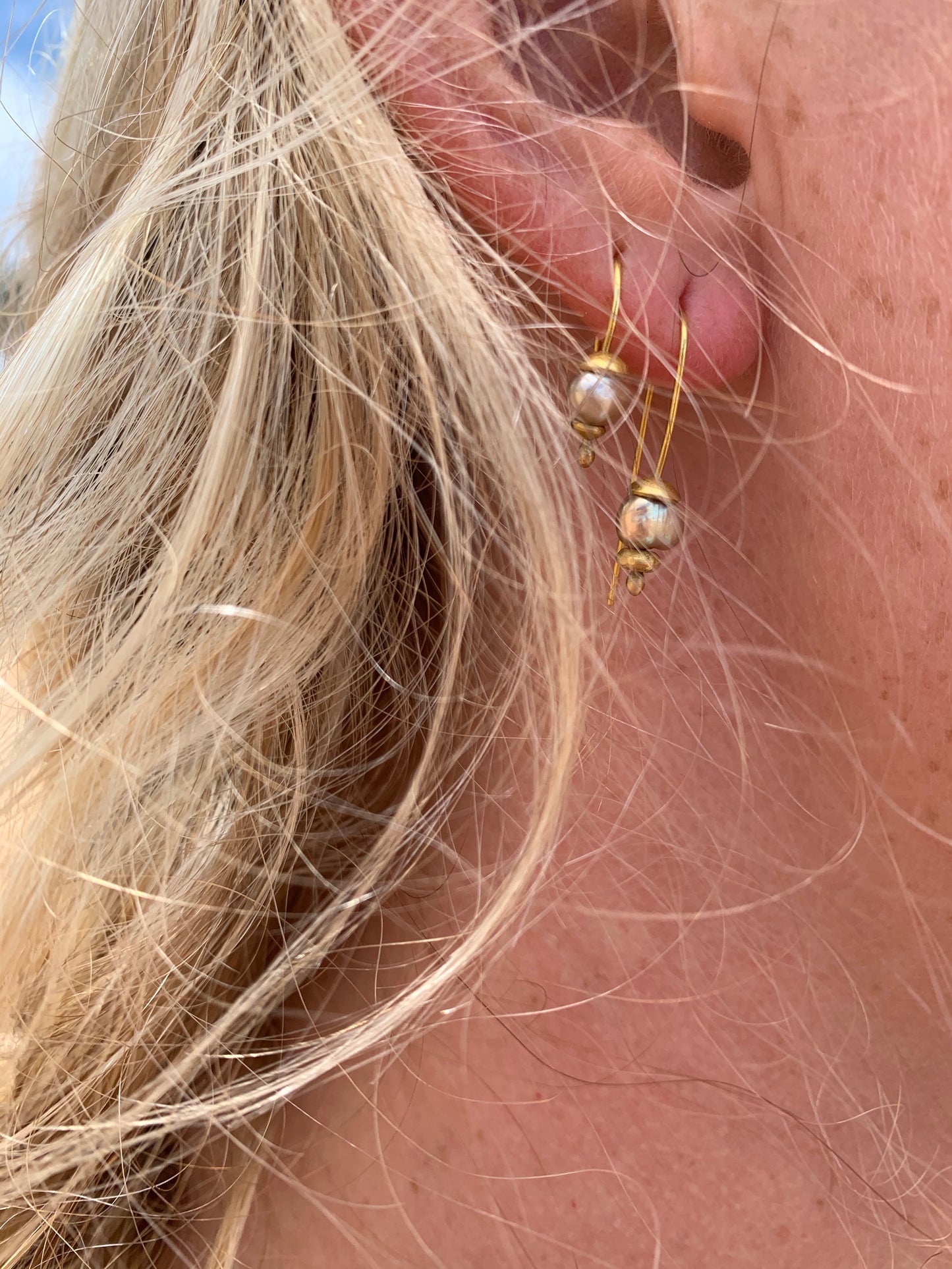 Seed Pearl Drop Earrings