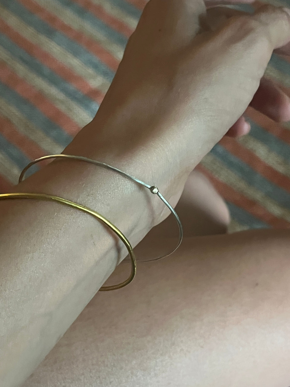 Thread Bangle Sterling and Brass