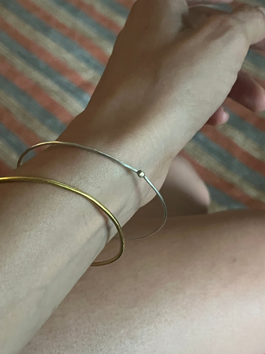Thread Bangle Sterling and Brass