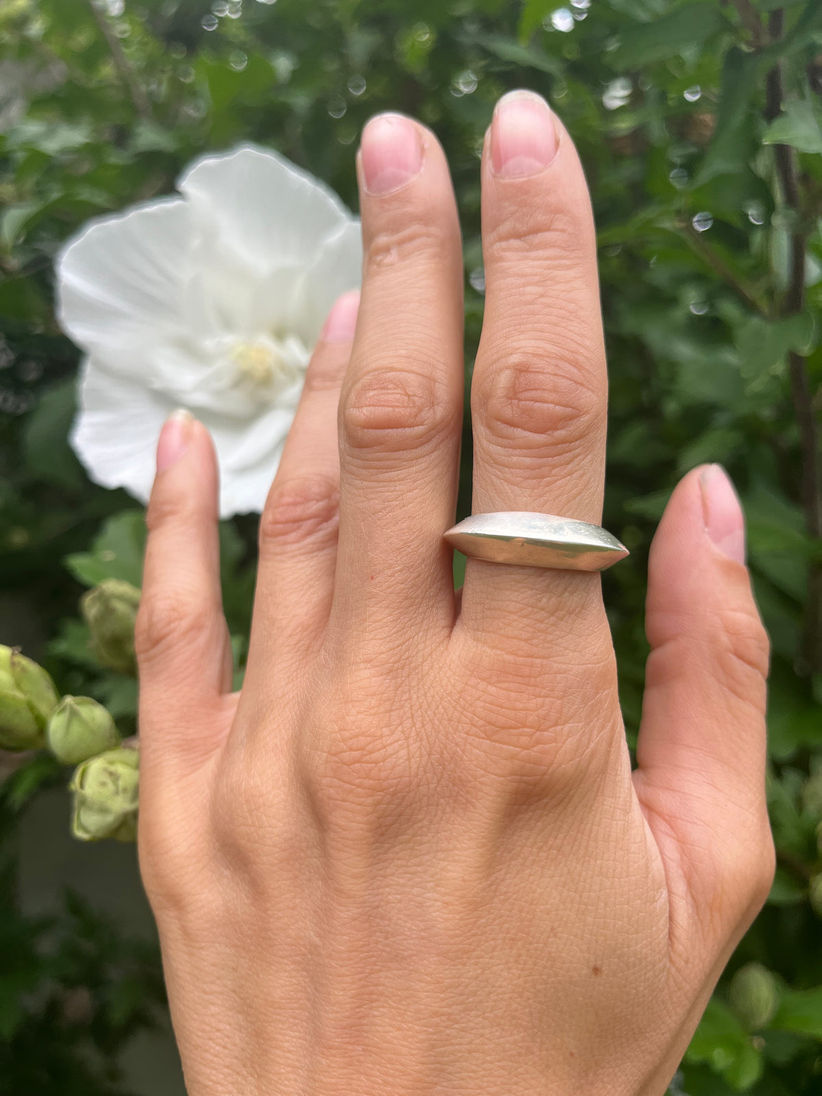 Fine Silver Edge Ring