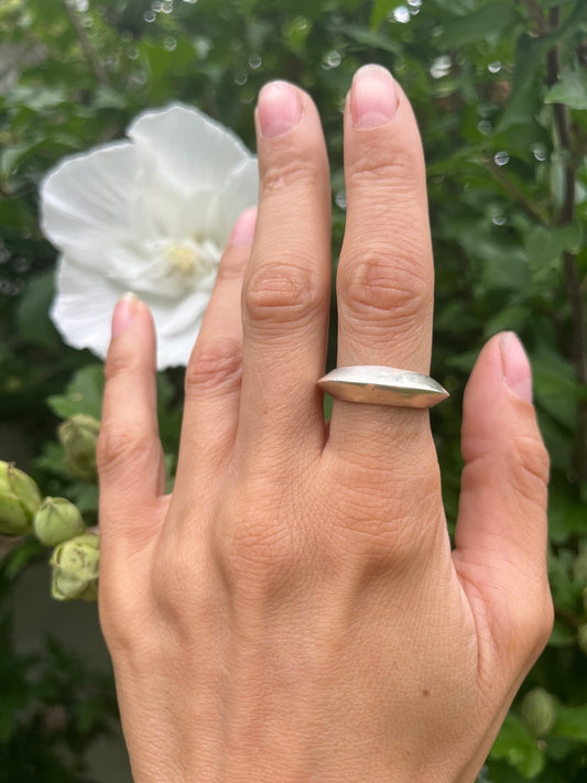 Fine Silver Edge Ring