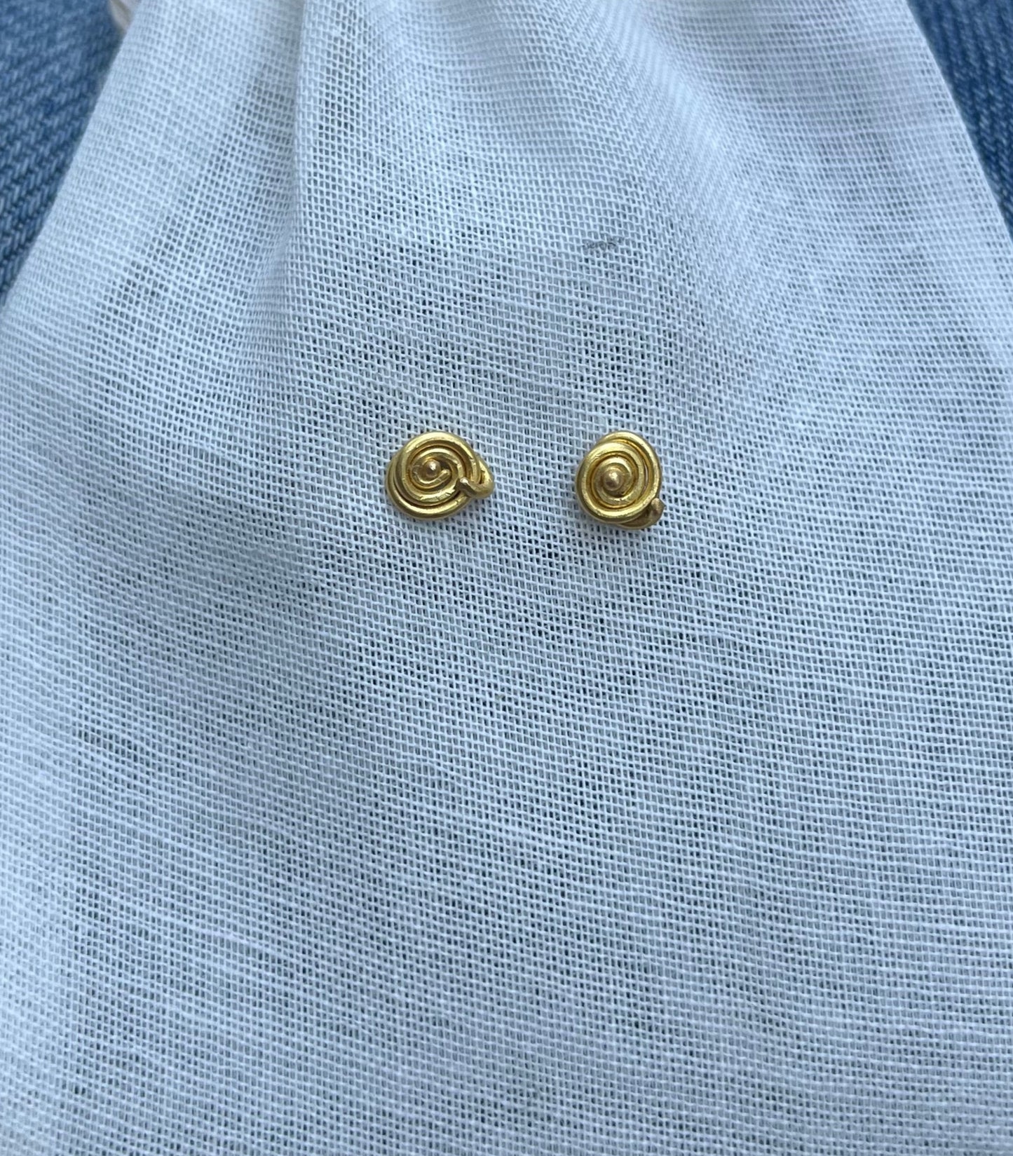 Spiral Rose Stud Earrings