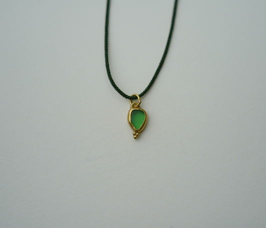 Small Green Seaglass Necklace