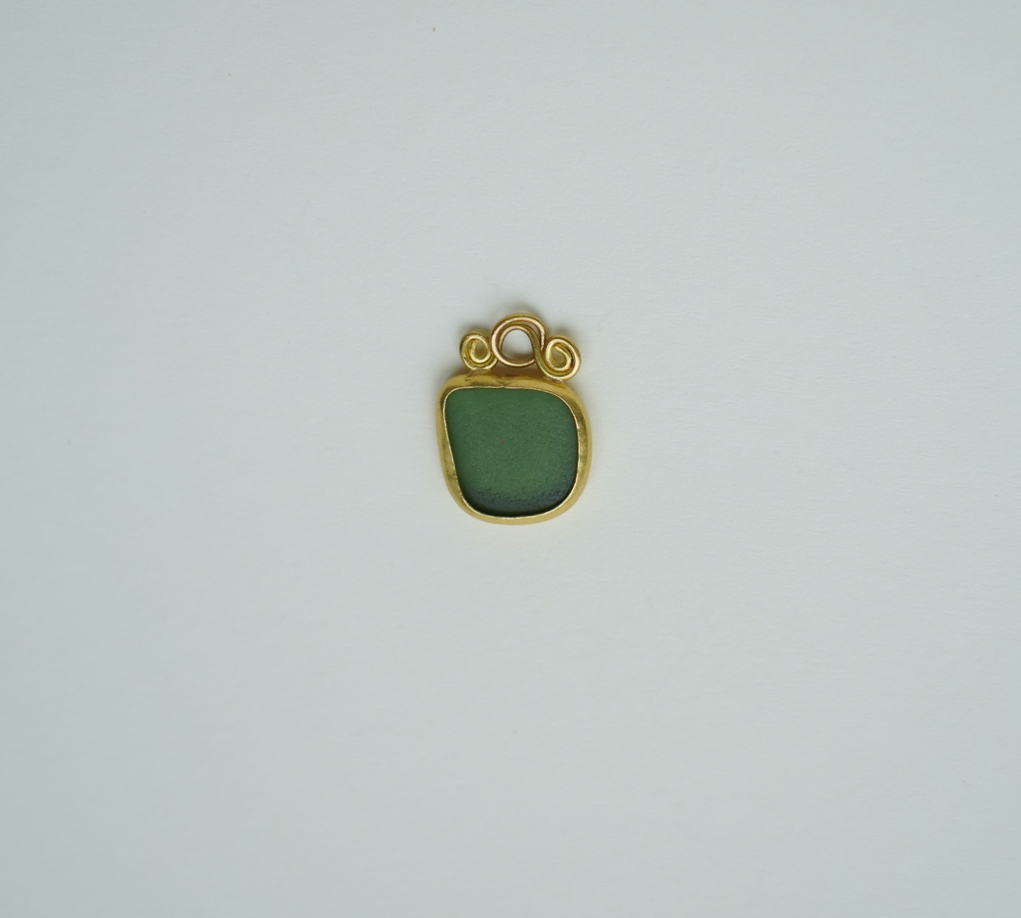 Olive Green Seaglass Pendant