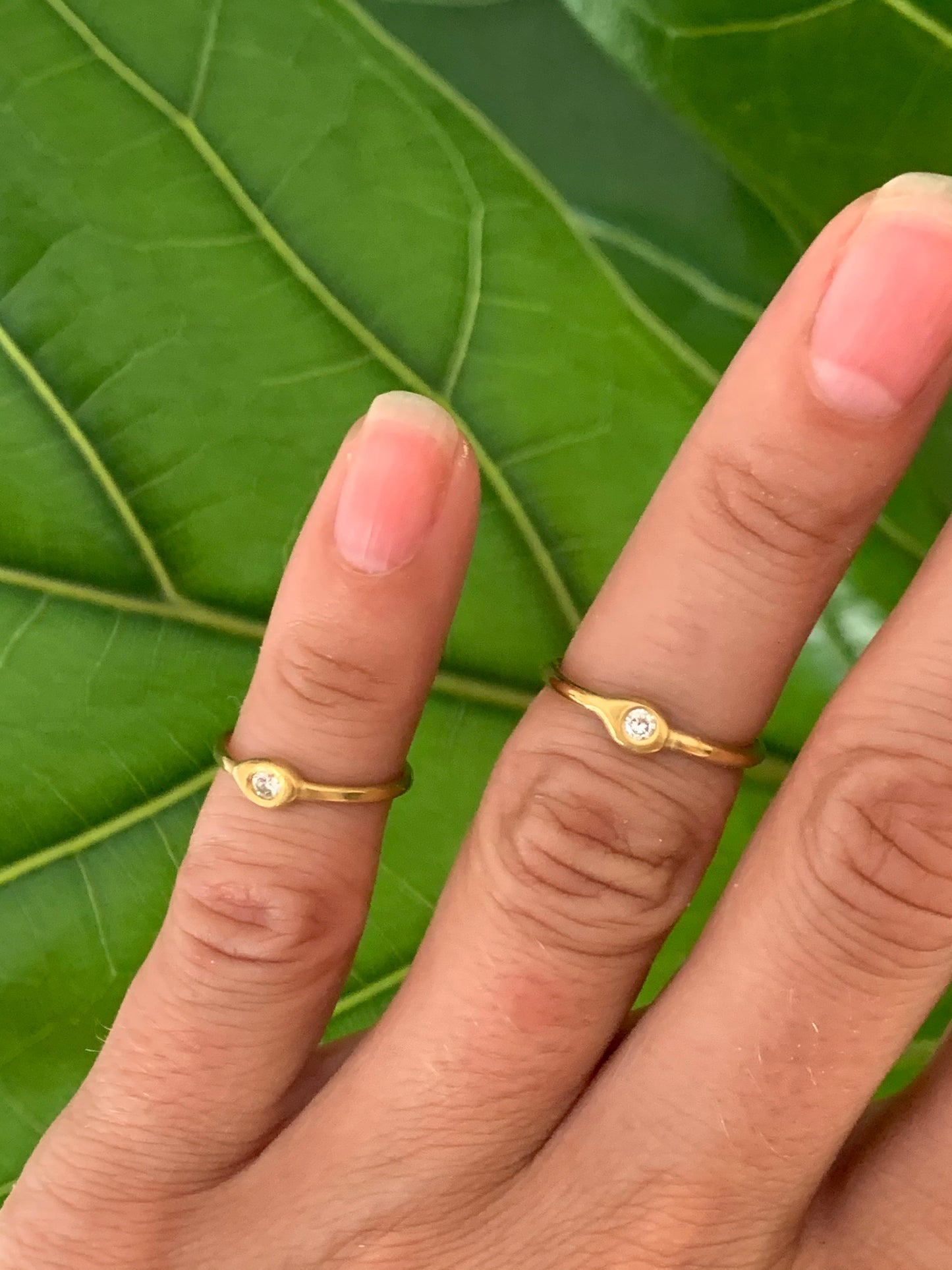 Simple Seed Ring with Diamond