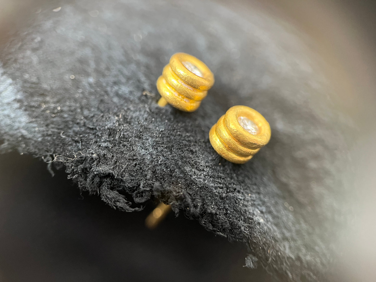 Beehive Diamond Earrings